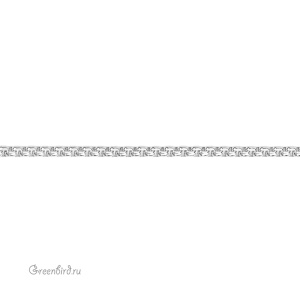 Цепочка, квадратные звенья 2 мм, родий, 10 см (#SVA-Chain-17R)