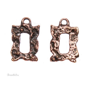 "Фактура земли", подвеска, ант. бронза, 1 шт. (#0209)