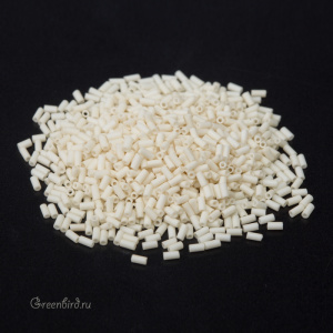 Бисер MIYUKI Bugle 3mm – Matte Cream (#2021), 10 г