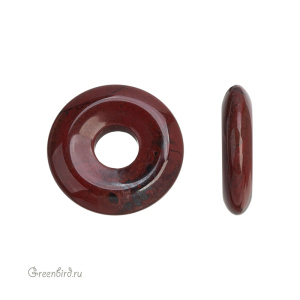 Бусины-бублики "Donut Bead", красная яшма, 1 шт. (#DNT-04) Бусины-бублики "Donut Bead", красная яшма, 1 шт. (#DNT-04)