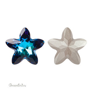 Swarovski 4754 Старблум 18x18,5 мм, бермуда синий (#001BB), 1 шт.