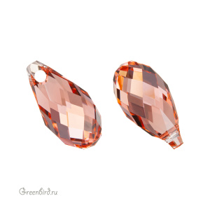Swarovski 6010 подвеска Бриолетт 11x5,5 мм, розово-персиковый (#262), 1 шт.