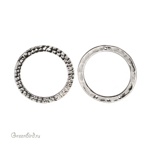 JBB Коннектор "Кольцо Hammertone 3:1", ант. серебро (JB-7325)