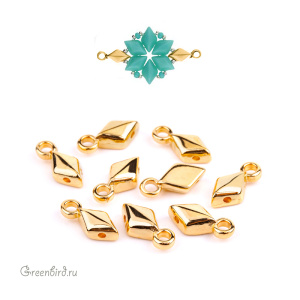 CYMBAL Концевик "Sykia" для GemDuo, 24K Gold Plate, 1 шт. (#GD-012209-GP)