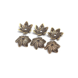 "Шелест листвы", чашечка, ант. латунь, 1 шт. (#Л3119)