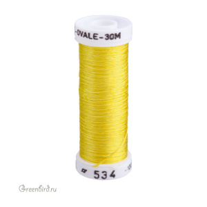 Шелковая нить AVAS Soie Ovale, ярко-желтый, 30 м (#534)