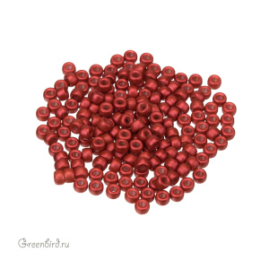 Бисер чешский Matubo цилиндрический 8/0, Matte Red Lava (#K0189), 5 г