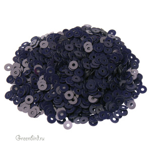Пайетки 3мм плоские Blu Viola (#5254)