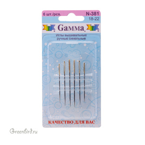 Иглы для ручного шитья Gamma (синель), №18-22 (#N-381)