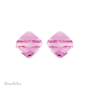 Swarovski 5054 Бусина Мини Ромб 6 мм, розовый (#209), 1 шт.