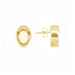 Пуссеты-оправы Crystalbird для 4120 Oval FS 14х10 мм, золото (#CBBS-13)