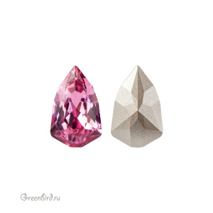 Swarovski 4707 Узкий триллиант 13,6x8,6 мм, розовый (#209), 1 шт.