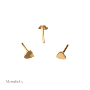 Компонент-заглушка для вклеивания бусин, золото, 1 шт. (9M747), Корея Компонент-заглушка для вклеивания бусин, золото, 1 шт. (9M747), Корея