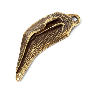"Птаха", центральный элемент, ант. латунь, 1 шт. (#Л3923)