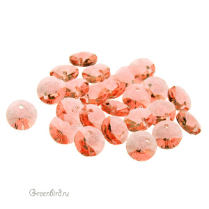 Swarovski 6428 подвеска Мини Диск 6 мм, розово-персиковый (#262), 1 шт.
