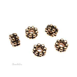 Бусина LH "Бусинки двойные", ант. золото, 1 шт. (#TC-5563)