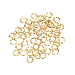 Соединительные кольца 4 мм, толщ. 0,7 мм, золото, уп. 2 г (#CN-RG-014G)
