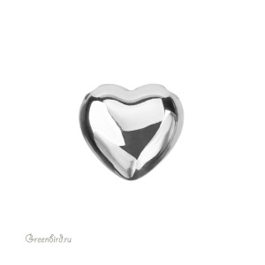 Подвеска "Сердечко" 20,5 мм, родий, 1 шт. (#SV1701-Pendant-80R)
