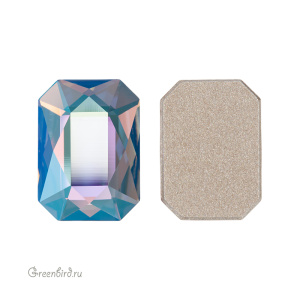 2602 Кристалл холодной фиксации Emerald Cut 14x10 мм – Light Sapphire Shimmer (#211SHIM)