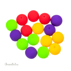 Микс бусин 10mm, Neon, 16 шт. (#DK010-NEON3)