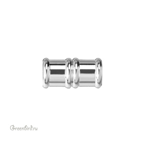 Магнитный замок для толстого шнура, 16х8 мм, серебро, 1 шт. (#MGCL405SP)