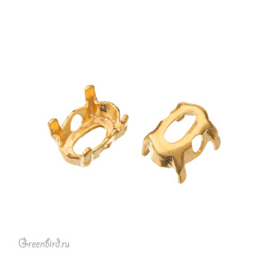 4120 Оправа для ювелирного кристалла Oval Fancy Stone 6х4 мм, золото