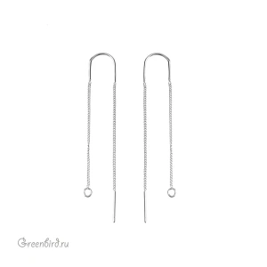 Швензы-протяжки, 60 мм, родий, пара, (#SV1701-3052)