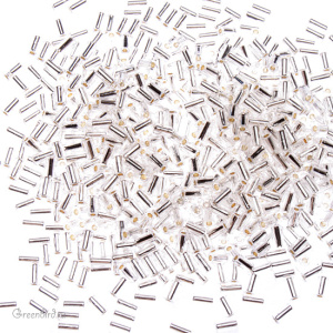 Бисер TOHO Bugle стеклярус 3 мм – Внутреннее серебрение (#21), 10 г