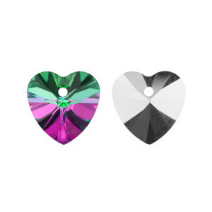 Crystalbird 6228 Подвеска Сердце 10 мм, гелиотроп (#001HEL), 1 шт.