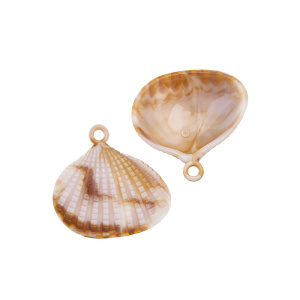 Подвеска "Ракушка" 27 мм пластик, бежевый, 1 шт. (#SVA-BASE-151)