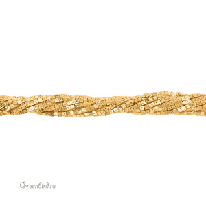 Бусины Геметин "Кубы" 2,5 мм, золото (#SVA-HMTN-08)