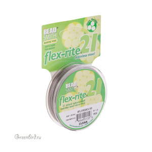 Тросик flex-rite 21 – 0,6 мм, прозрачный, 100 фт #FL21X(024CL)100