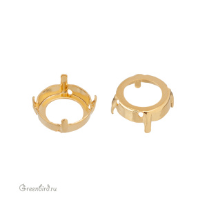 1122 Оправа для ювелирного кристалла Rivoli 12 мм, золото