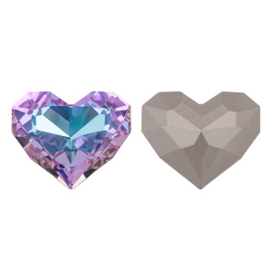 Crystalbird 4885 Сердце 28x23 мм, витражный светлый (#001VL), 1 шт.