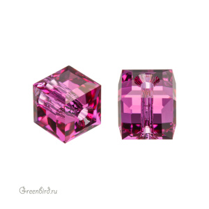 5601 Бусина Cube 6mm - Fuchsia (#502) 5601 Бусина Cube 6mm - Fuchsia (#502)