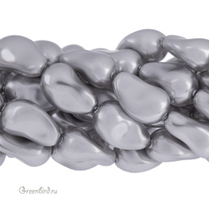 Жемчуг барочный капля 12 мм #5843 Light Grey (#616)