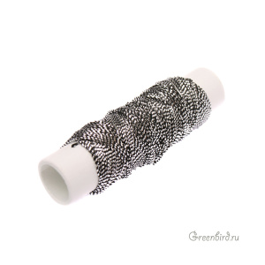 Металлизированная нить AVAS BOURDON, никель, 10 м (#9019)