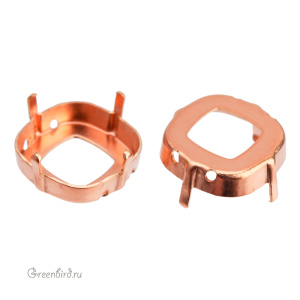 4483 Оправа для Thin Cushion Fancy Stone 14 мм, томпак