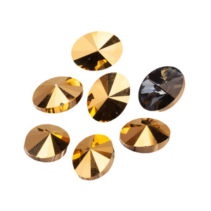 Уценка: Swarovski 4122 Риволи 14x10,5 мм, золото, 1 шт.