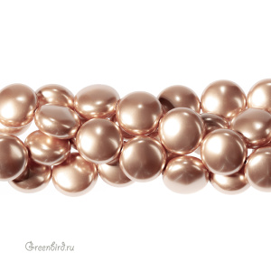 Жемчуг плоский 12x7 мм #5860 – Rose Gold (#769)