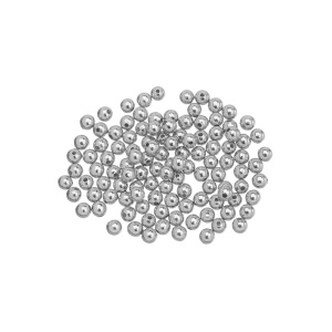 Металлический бисер 2 мм, родий, 2 гр (#CN-BM-037R)