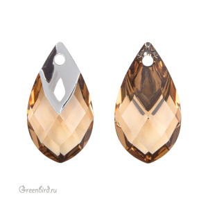 6565 подвеска Met Cap Pear-shaped 22mm – Light Colorado Topaz Light Chrome Z (#246LTCHZ)