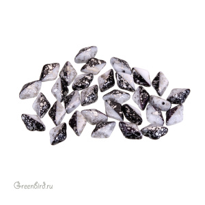 GemDuo 8x5mm - Silver Splash Black/White, 5 гр (#03849/15481)