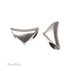 Коннектор-бейл для толстого шнура, ант. серебро 1 шт (CR029AS)