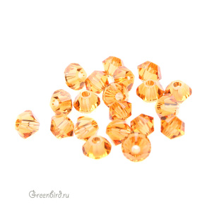 Swarovski 5328 Биконусы 3 мм, топаз (#203), уп. 20 шт.