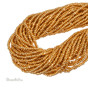 Preciosa Charlotte Cut 11/0, Metalic Gold (#18389)