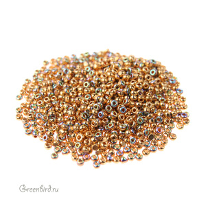 Preciosa Charlotte Cut 15/0, 24K Gold AB (#15-GPAB) Preciosa Charlotte Cut 15/0, 24K Gold AB (#15-GPAB)