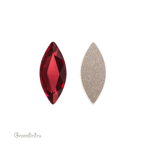 2201 Кристалл холодной фиксации Marquise 14x6 мм – Scarlet (#276)