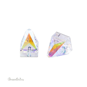 3296 Square Spike Sew-on Stone 7х7 мм – Crystal AB (#001AB)