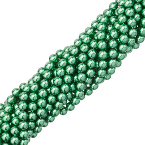 Жемчуг "Майорка" 8 мм, зеленый, нить (#Maj-146)